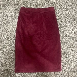 Lulus Faux Suede Pencil Skirt